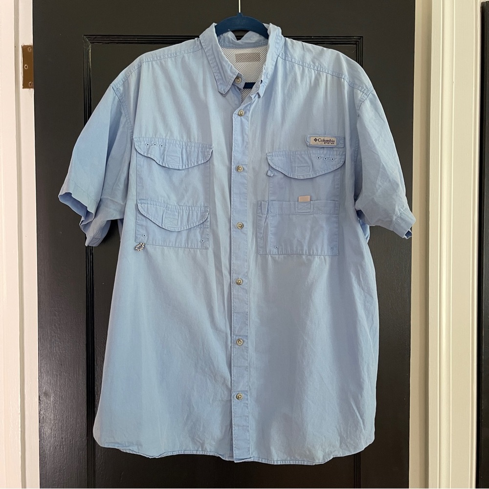 Columbia Light Blue PFG Shirt